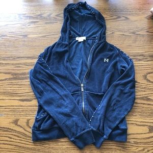 Michael Kors Women’s Blue Zip-Up Jacket Size Large